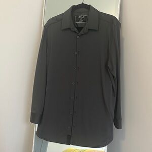 BYLT Basics Charcoal Men's Casual Button Down Shirt